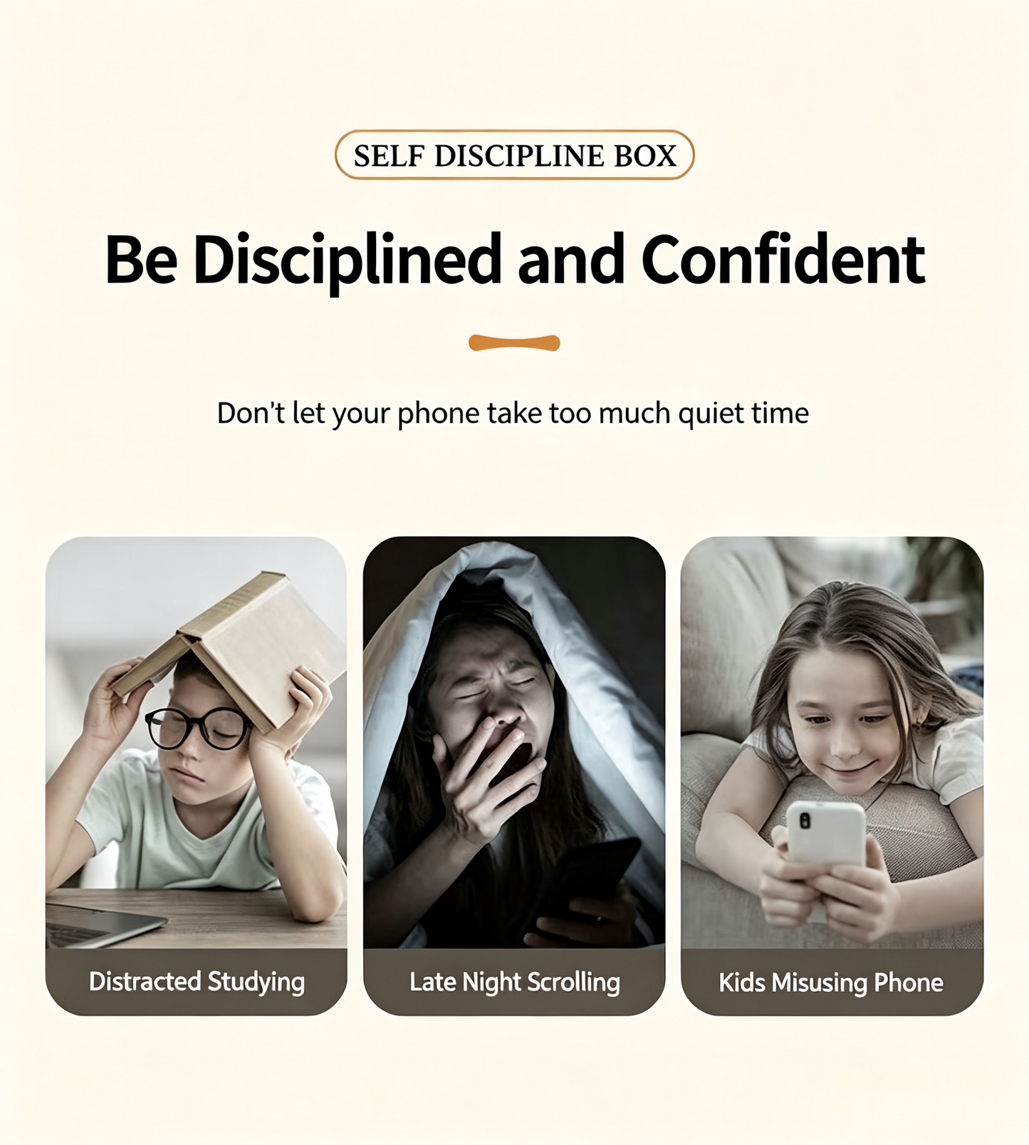 Timed Lock Box, Portable Phone Locker, Phone Self-Discipline Box