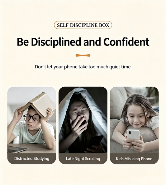 Timed Lock Box, Portable Phone Locker, Phone Self-Discipline Box