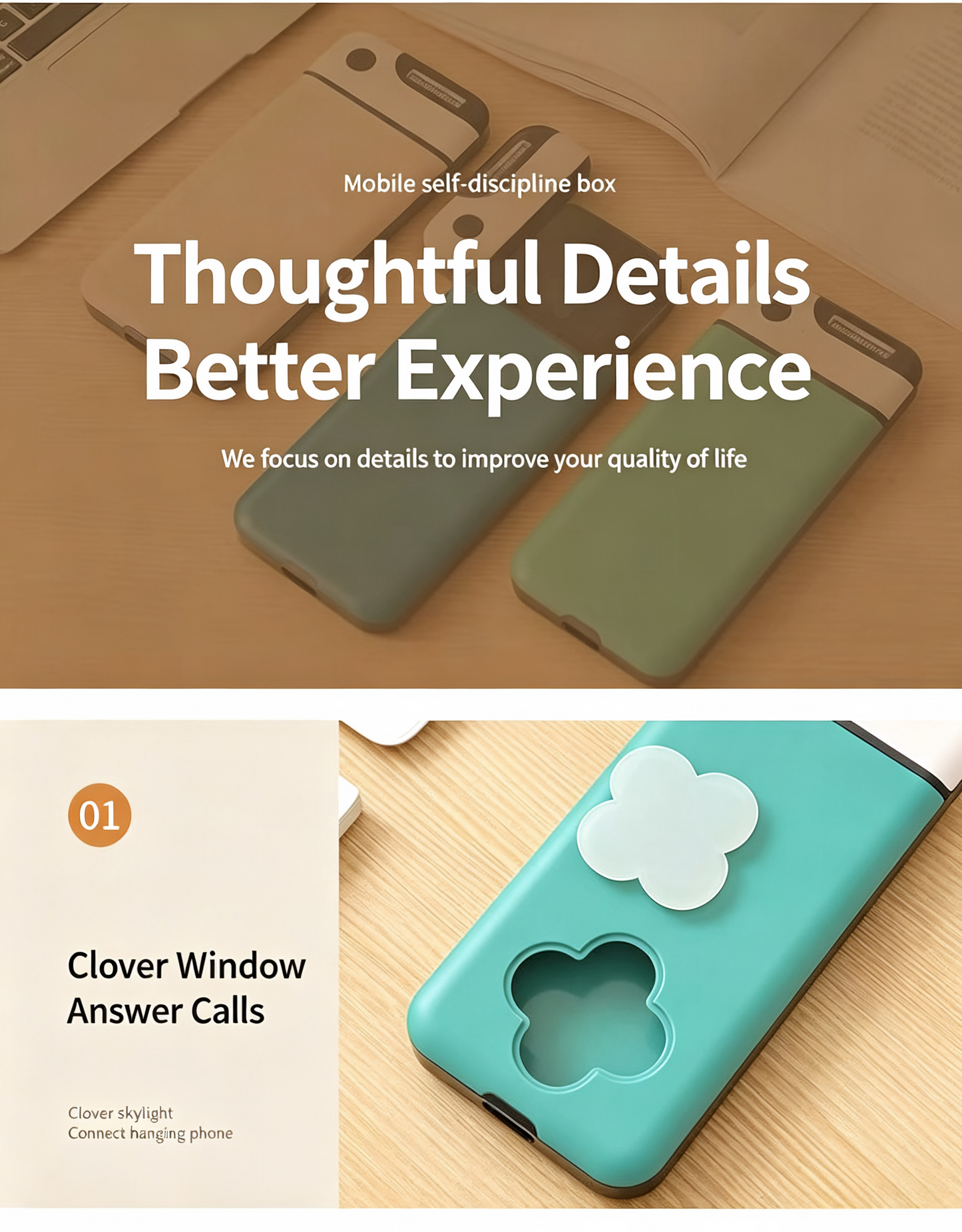 Timed Lock Box, Portable Phone Locker, Phone Self-Discipline Box